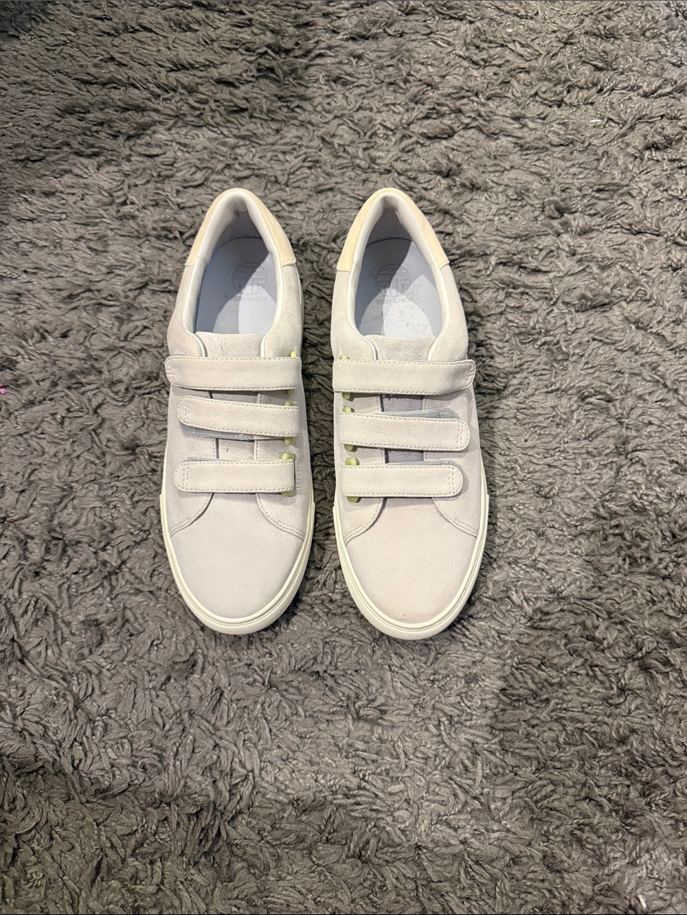 Tory Sport Light Gray Velcro Strap Sneakers